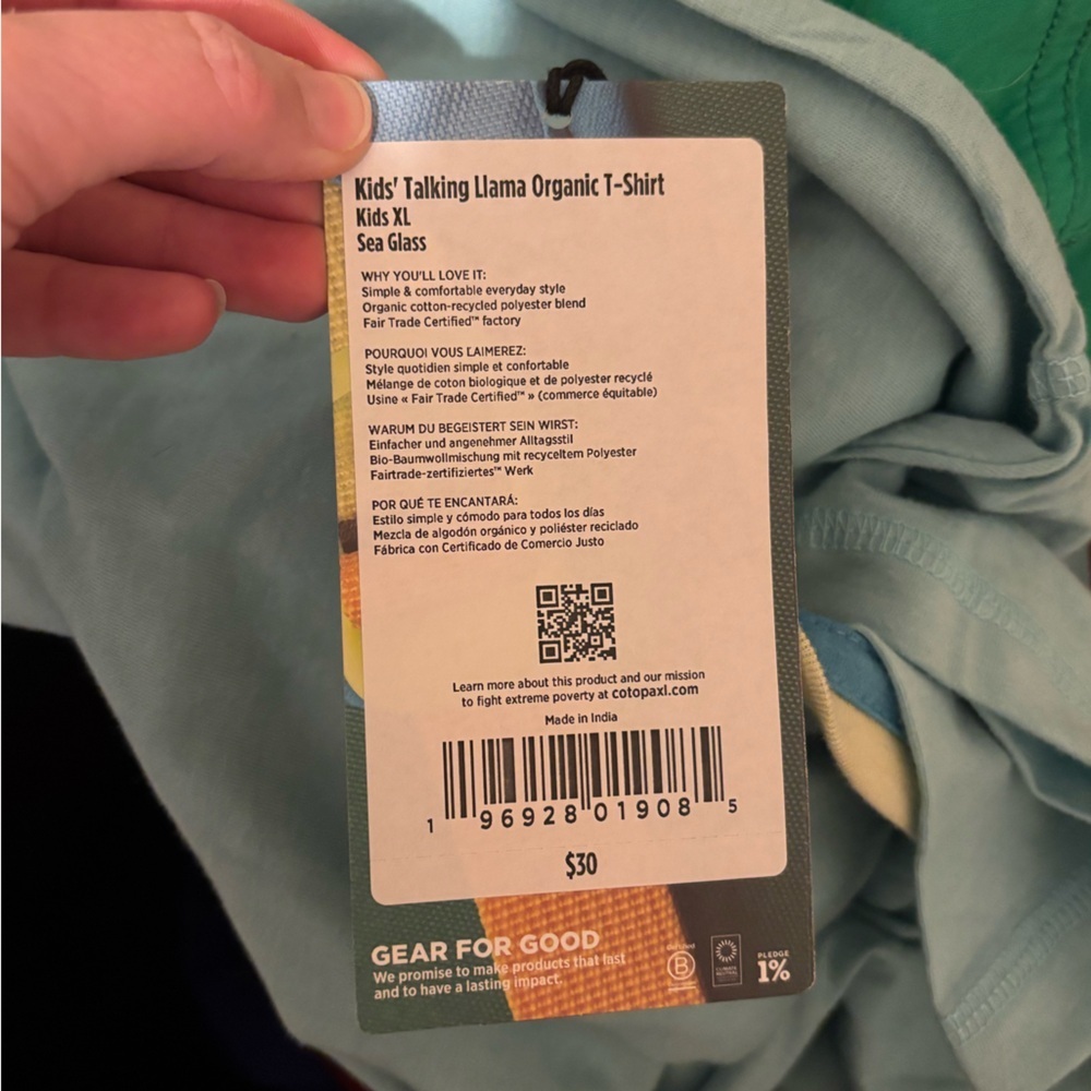 NWT cotopaxi kids Talking Llama T-Shirt size XL - Picture 5 of 9